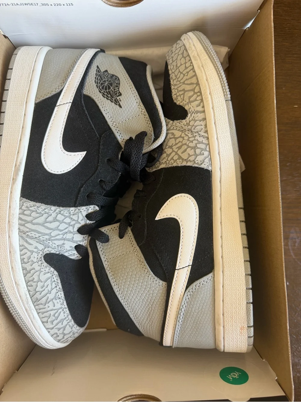 Jordan Men's Athletic High Top Sneakers Black Gray White